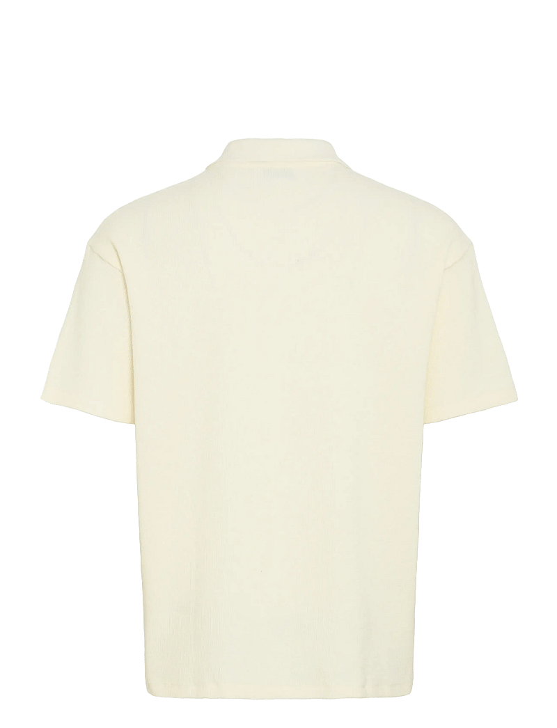 Casual Friday - CFCAMERON 0210 waffle polo - kortærmede poloer - egret - 2