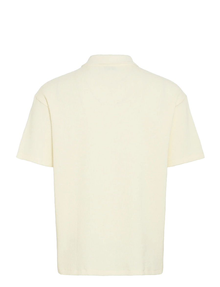 Casual Friday - CFCAMERON 0210 waffle polo - kurzärmelig - egret - 2