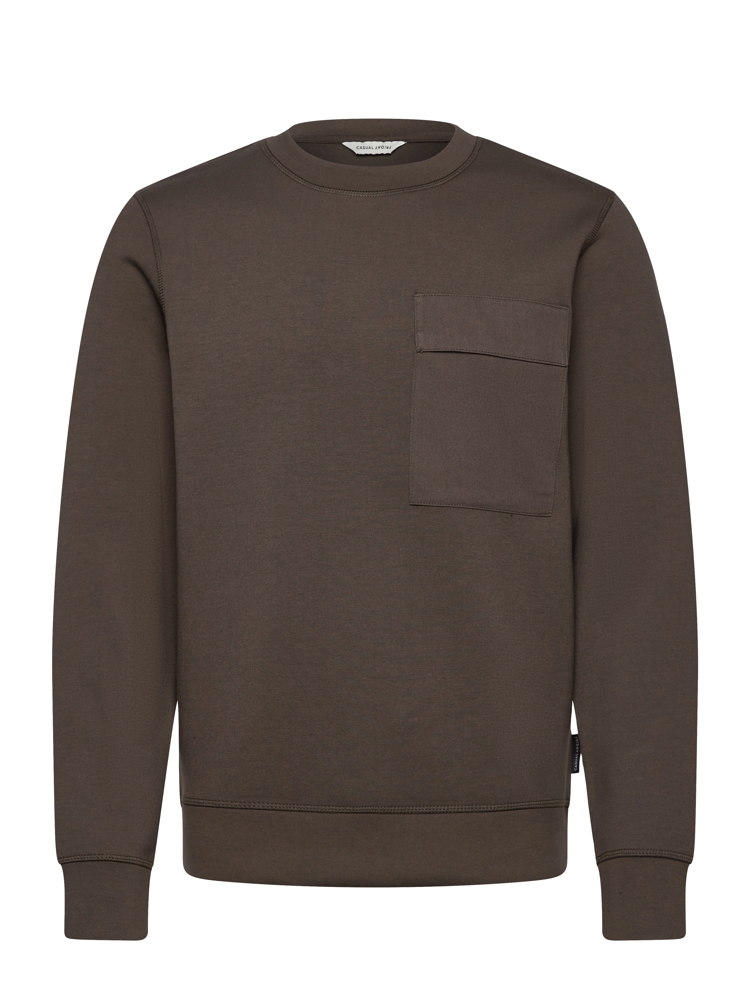 CFVIDAR viscose sweat w.contrast po - BLACK OLIVE