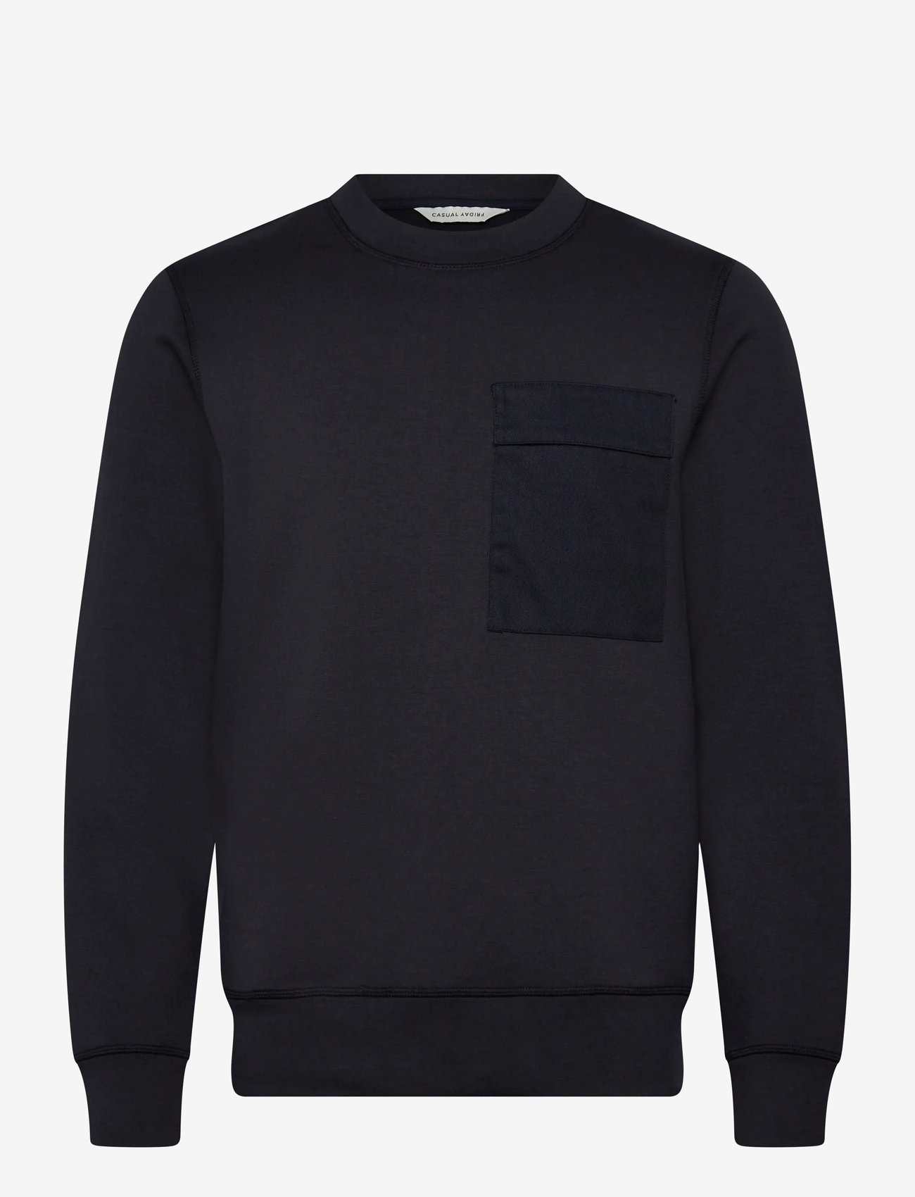 Casual Friday - CFVIDAR viscose sweat w.contrast po - kollektioner - dark navy - 0