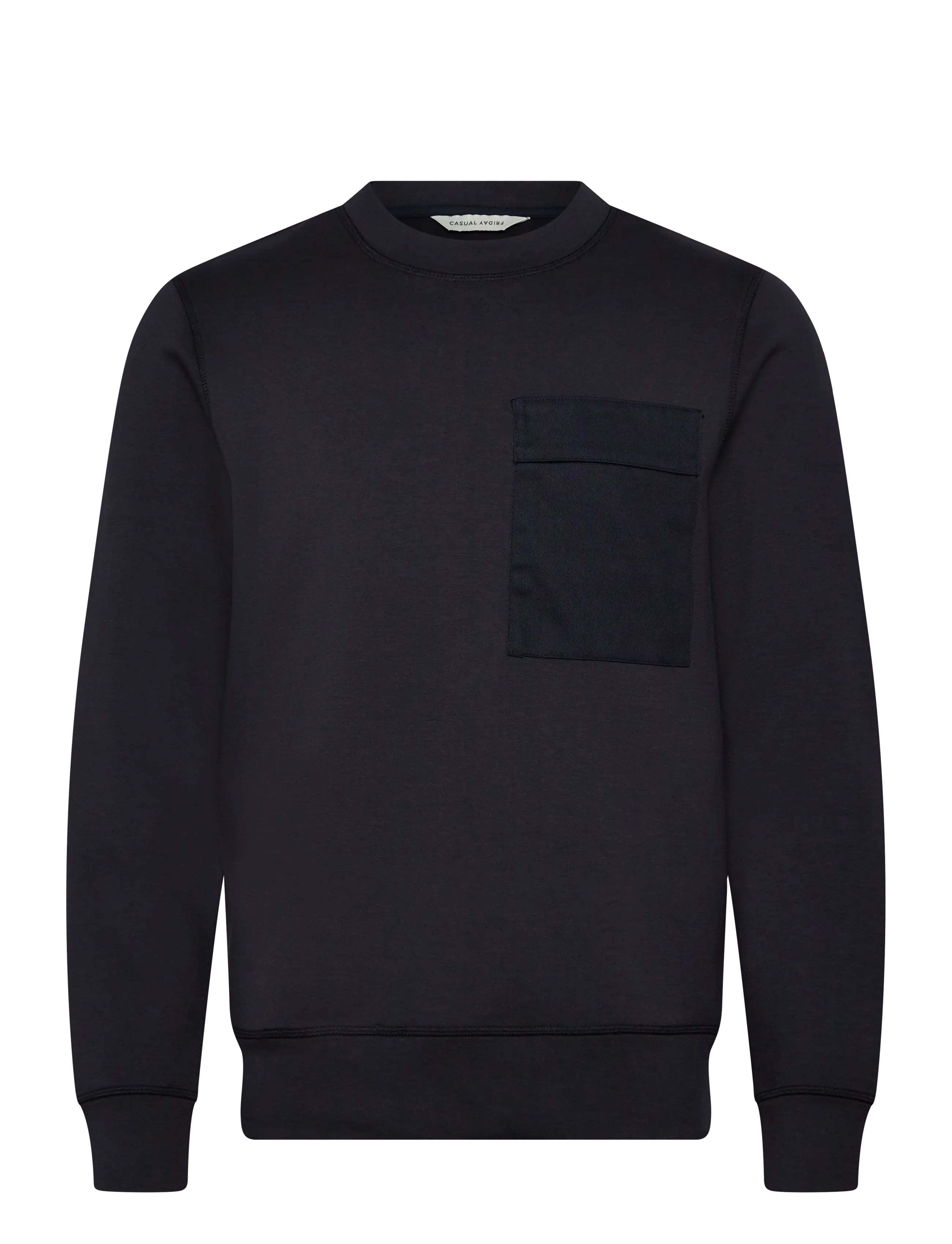 Casual Friday - CFVIDAR viscose sweat w.contrast po - swetry - dark navy - 0