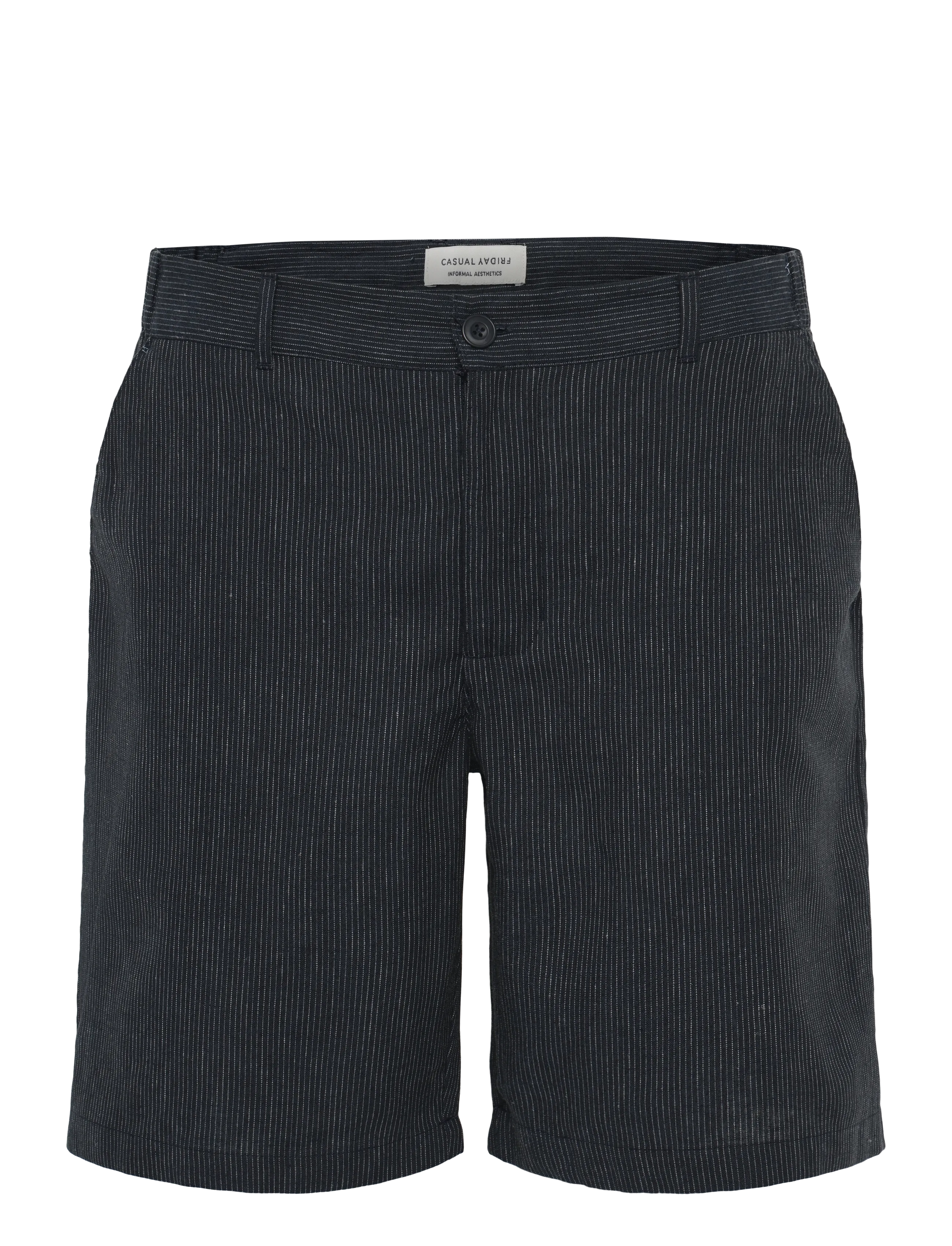 CASUAL FRIDAY Cfelian 0207 Gestreift Linen Mix Shor Navy - XL - Herren
