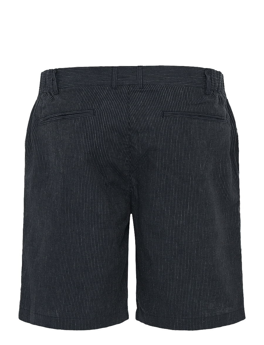 Casual Friday - CFELIAN 0207 striped linen mix shor - linased lühikesed püksid - dark navy - 1