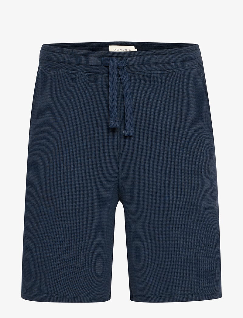 Casual Friday - CFULF0210 waffle shorts - kollektionen - dark navy - 1