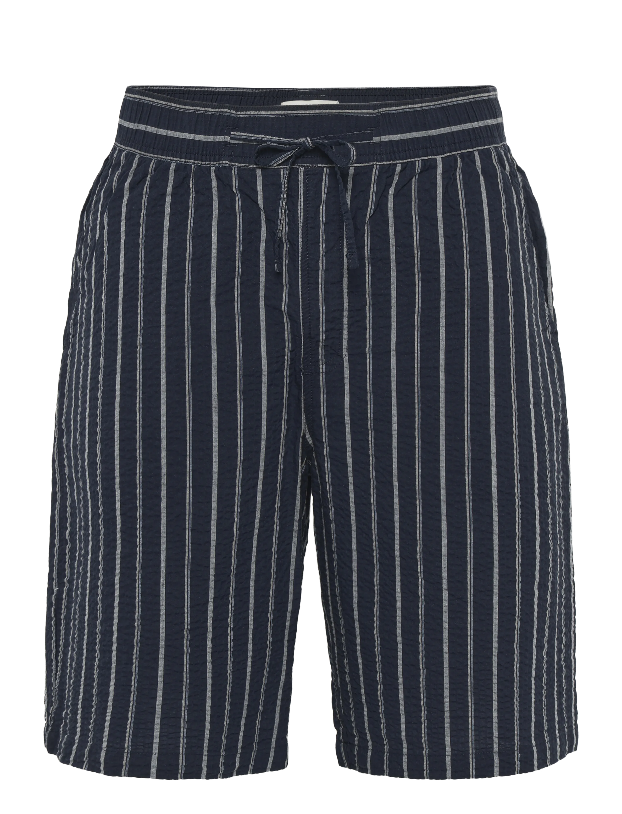 Casual Friday CFKAI 0204 SS striped seersucker sh - Streetstyle - NAVY BLAZER / navy