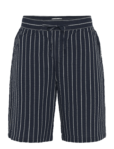 Casual Friday CFKAI 0204 SS striped seersucker sh - Vabaaja lühikesed püksid - NAVY BLAZER / navy