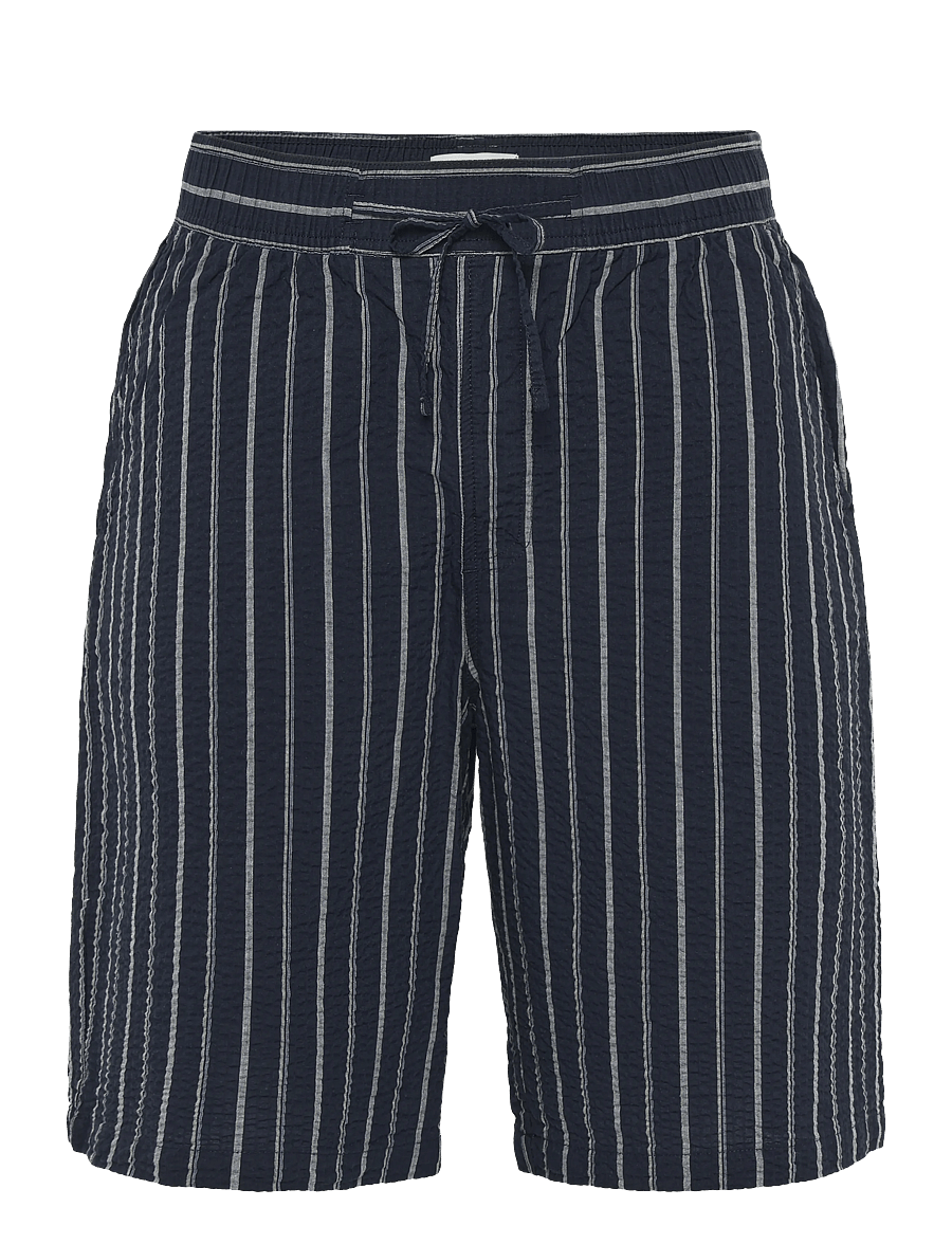 Casual Friday - CFKAI 0204 SS striped seersucker sh - casual shorts - navy blazer - 0