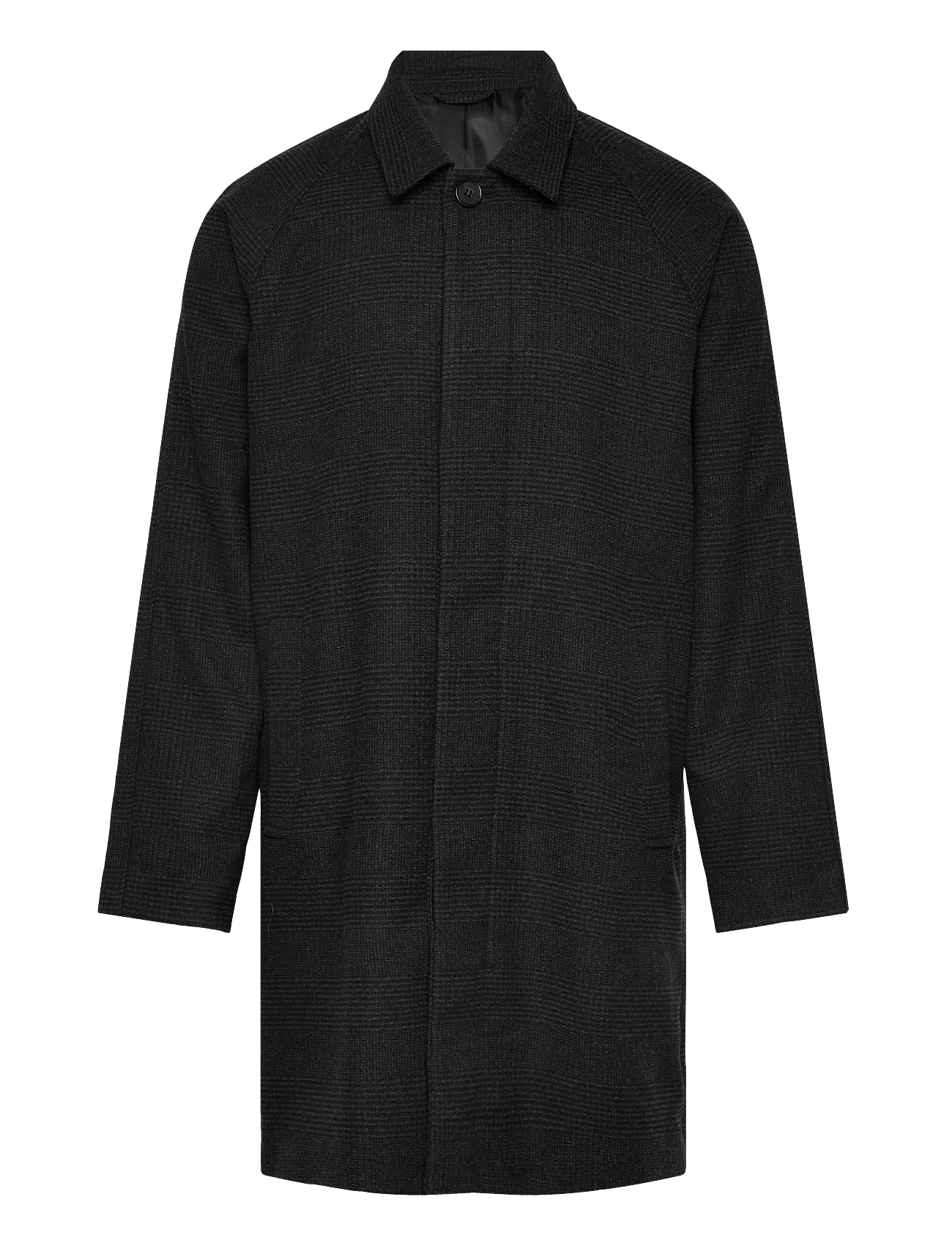 CFMATS relaxed checked coat - DARK GREY MELANGE