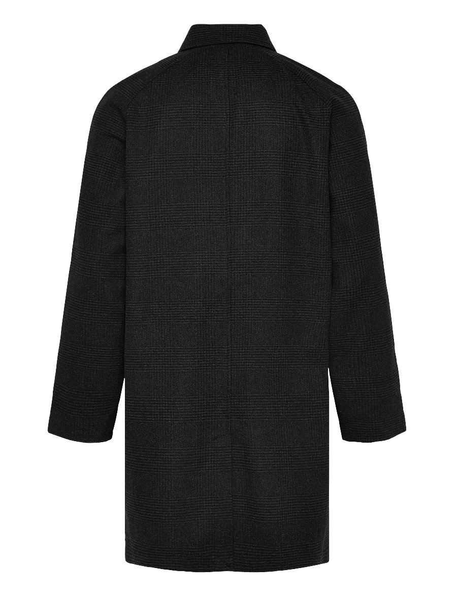 Casual Friday - CFMATS relaxed checked coat - wollmäntel - dark grey melange - 1