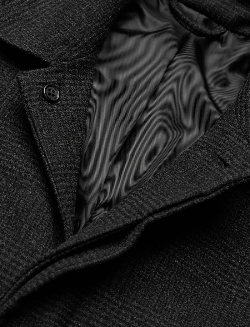 Casual Friday - CFMATS relaxed checked coat - villased mantlid - dark grey melange - 2