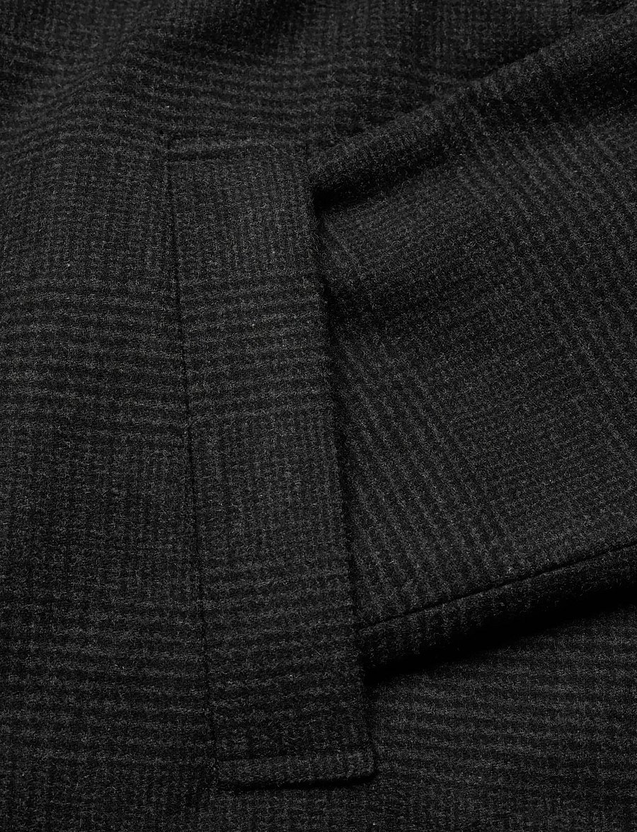 Casual Friday - CFMATS relaxed checked coat - wollmäntel - dark grey melange - 3