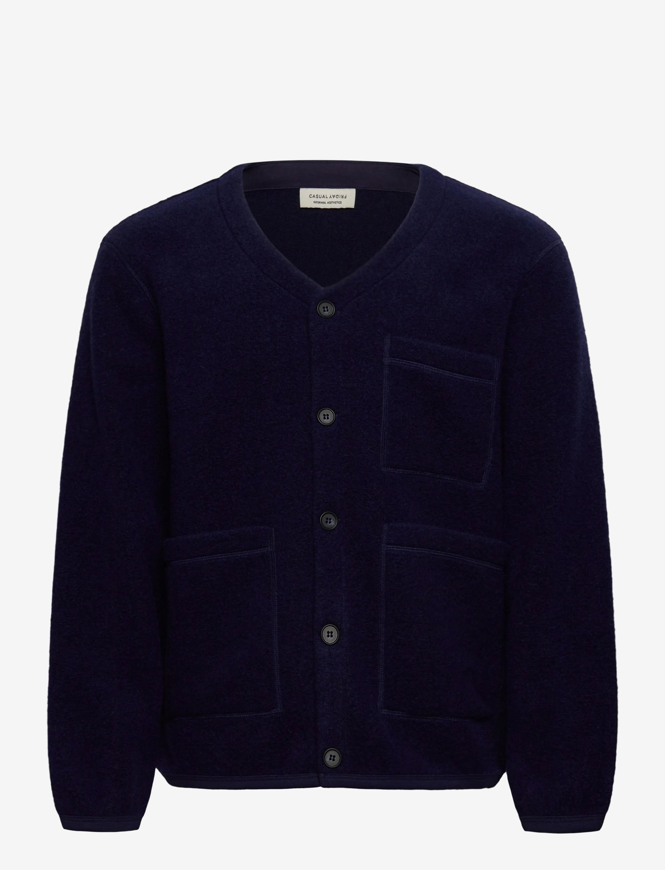 Casual Friday - CFWILLI O218 wool fleece jacket - winterjacken - medieval blue - 0