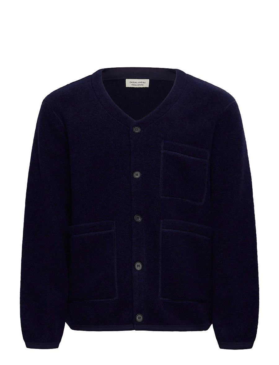 Casual Friday - CFWILLI O218 wool fleece jacket - jacken - medieval blue - 0