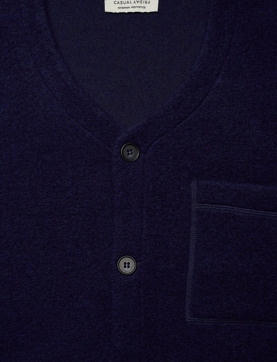Casual Friday - CFWILLI O218 wool fleece jacket - jacken - medieval blue - 2