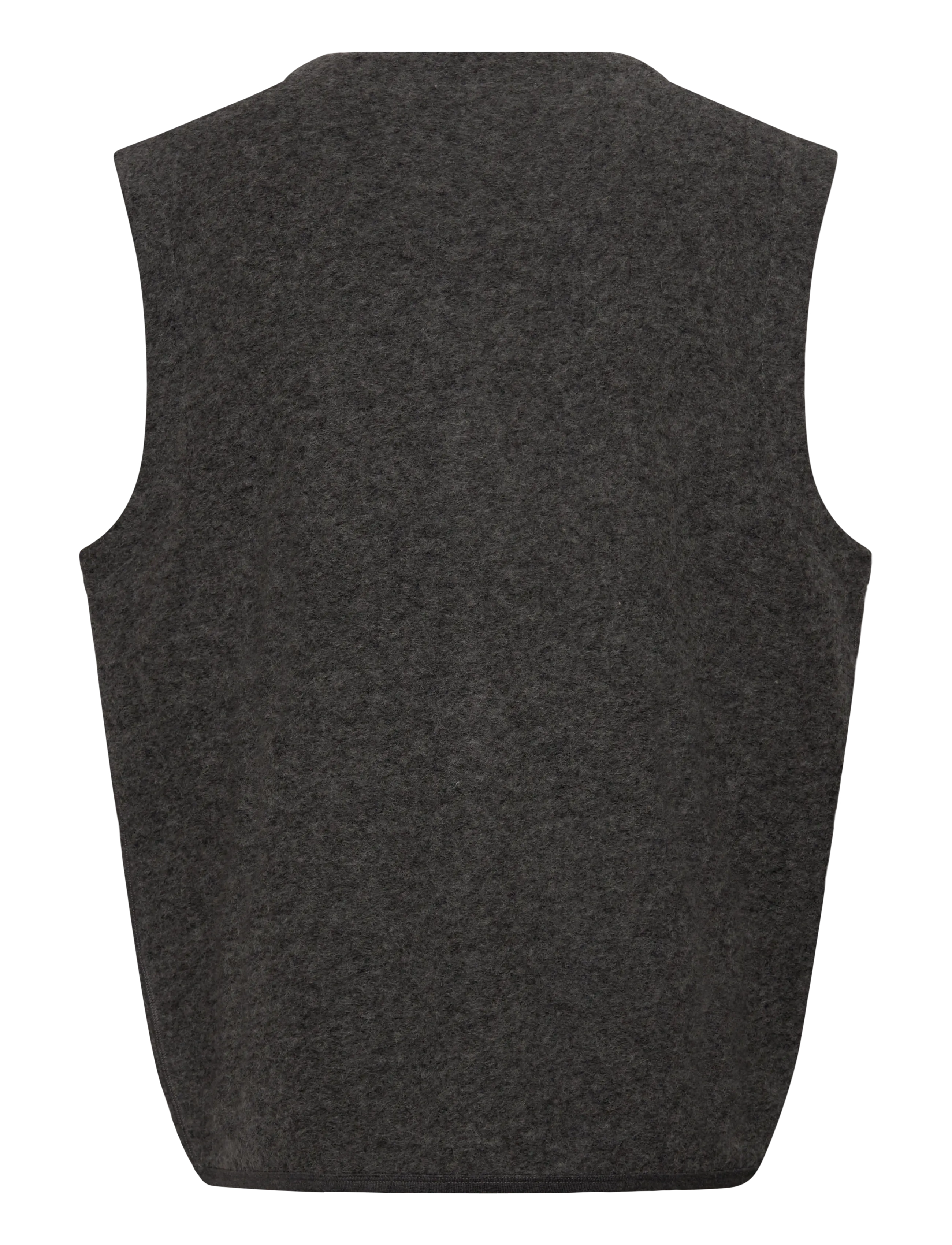Casual Friday - CFRAF 0218 wool fleece gillet - adītas vestes - mid grey melange - 1