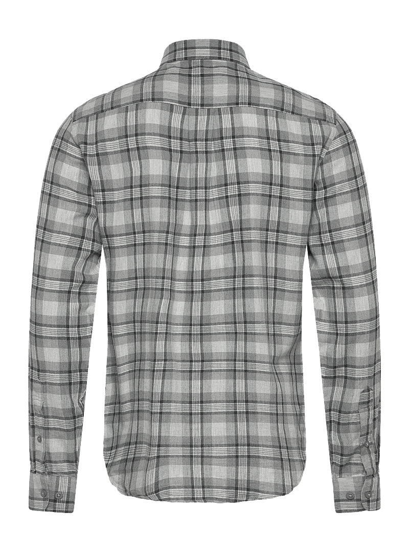Casual Friday - CFANTONS 0159 checked brushed shirt - karierte hemden - mid grey melange - 1