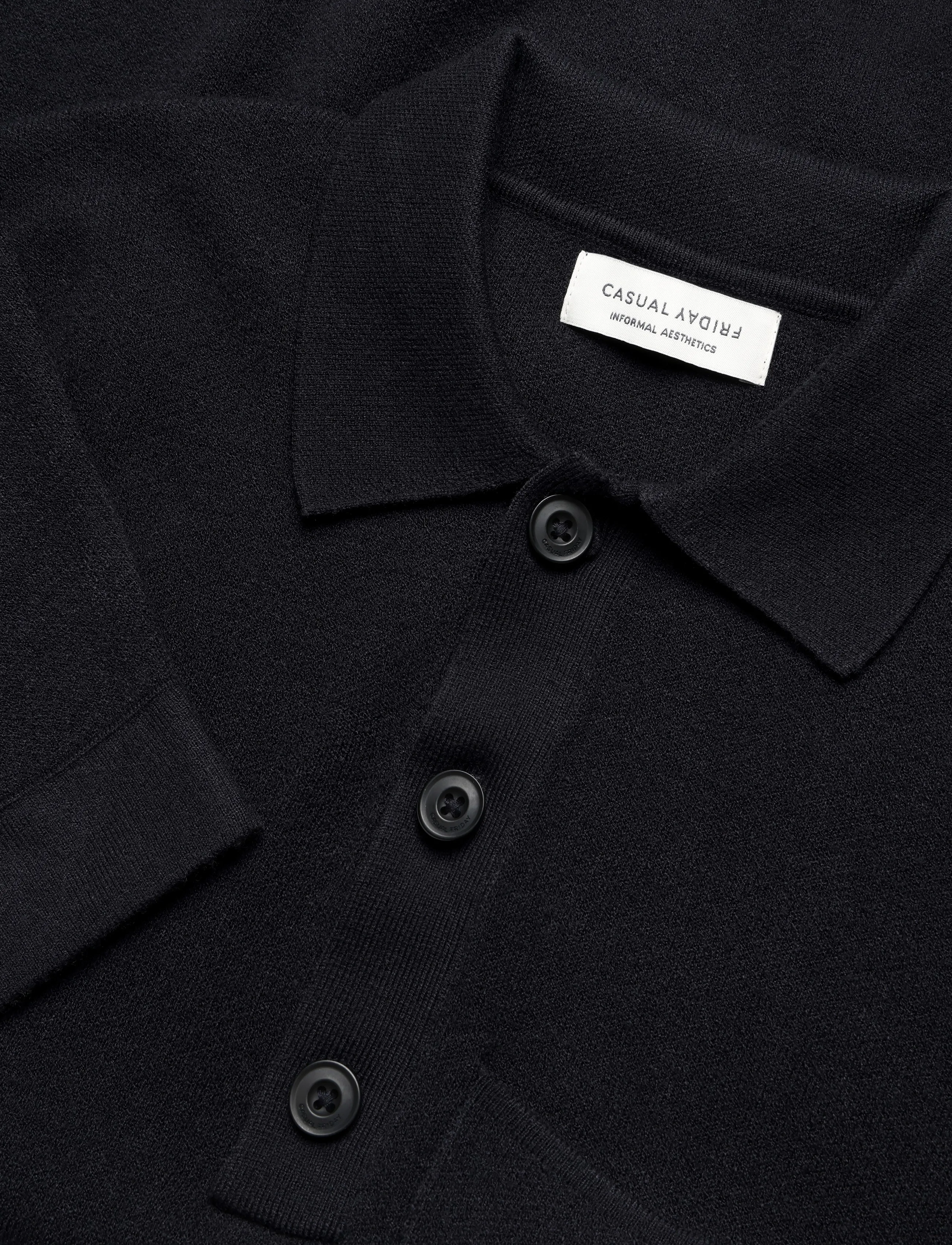 Casual Friday - CFINGMAR 0224 knitted polo - dark navy melange - 2