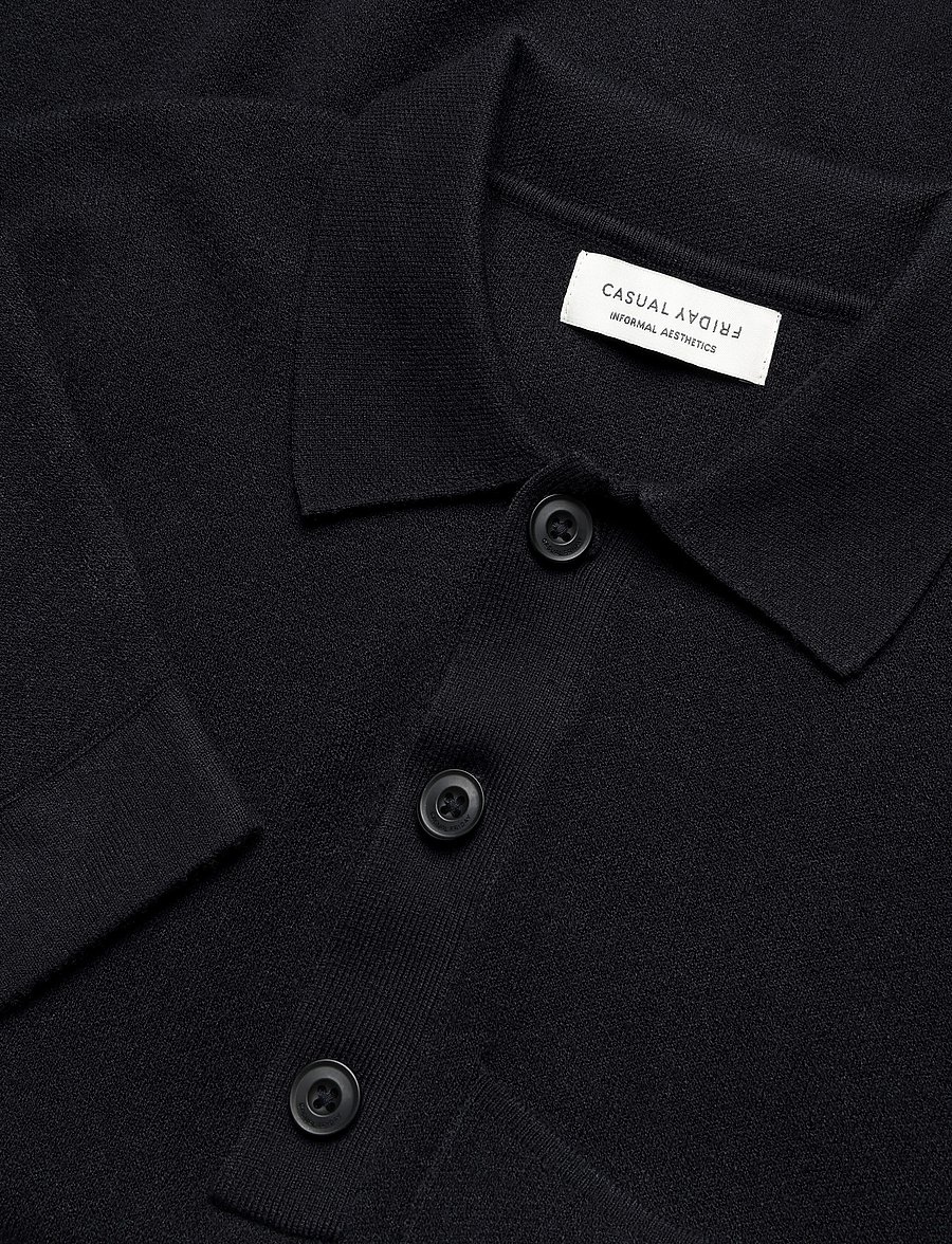 Casual Friday - CFINGMAR 0224 knitted polo - dark navy melange - 2