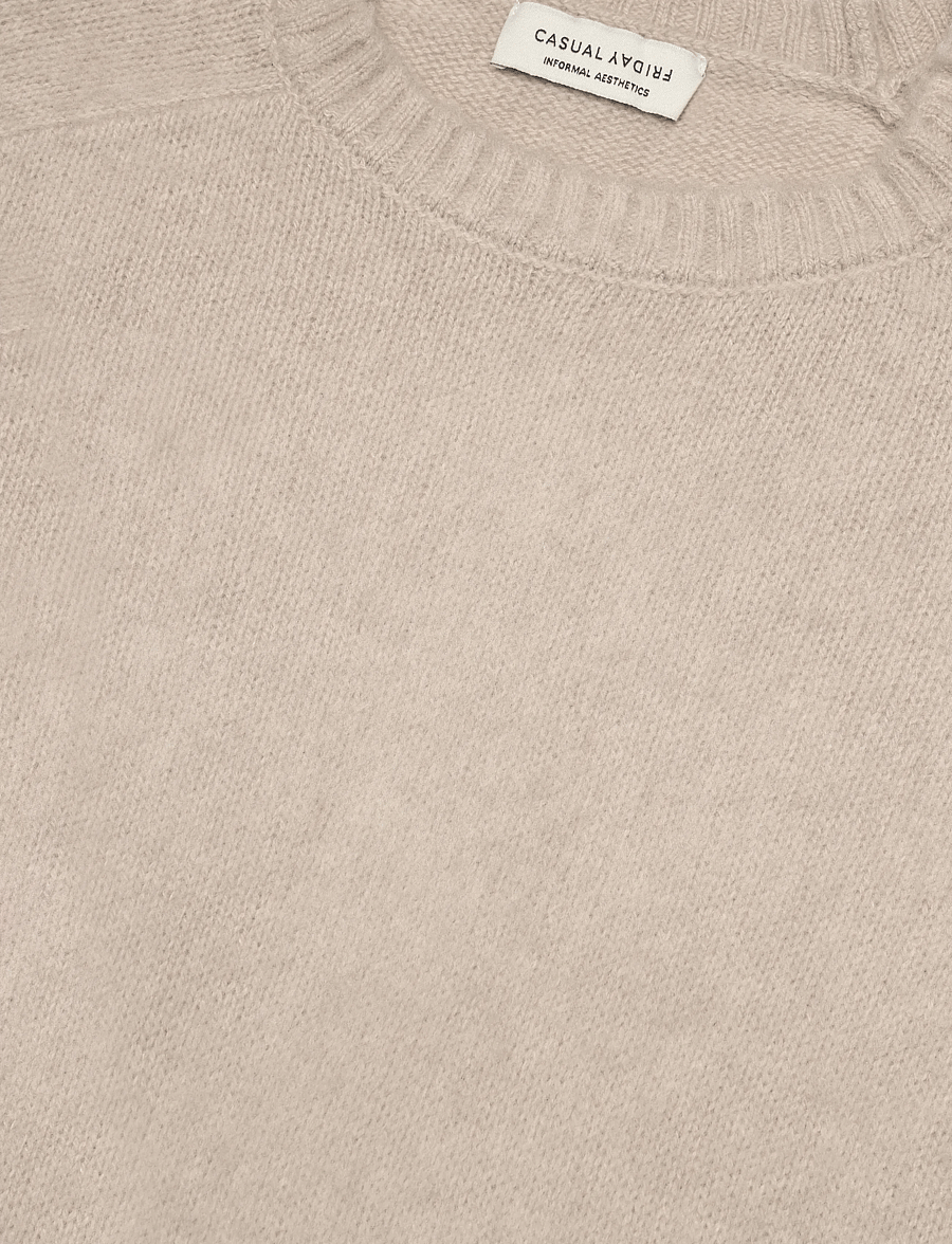 Casual Friday - CFBERT brushed crew neck knit - rundhals - silver lining - 2