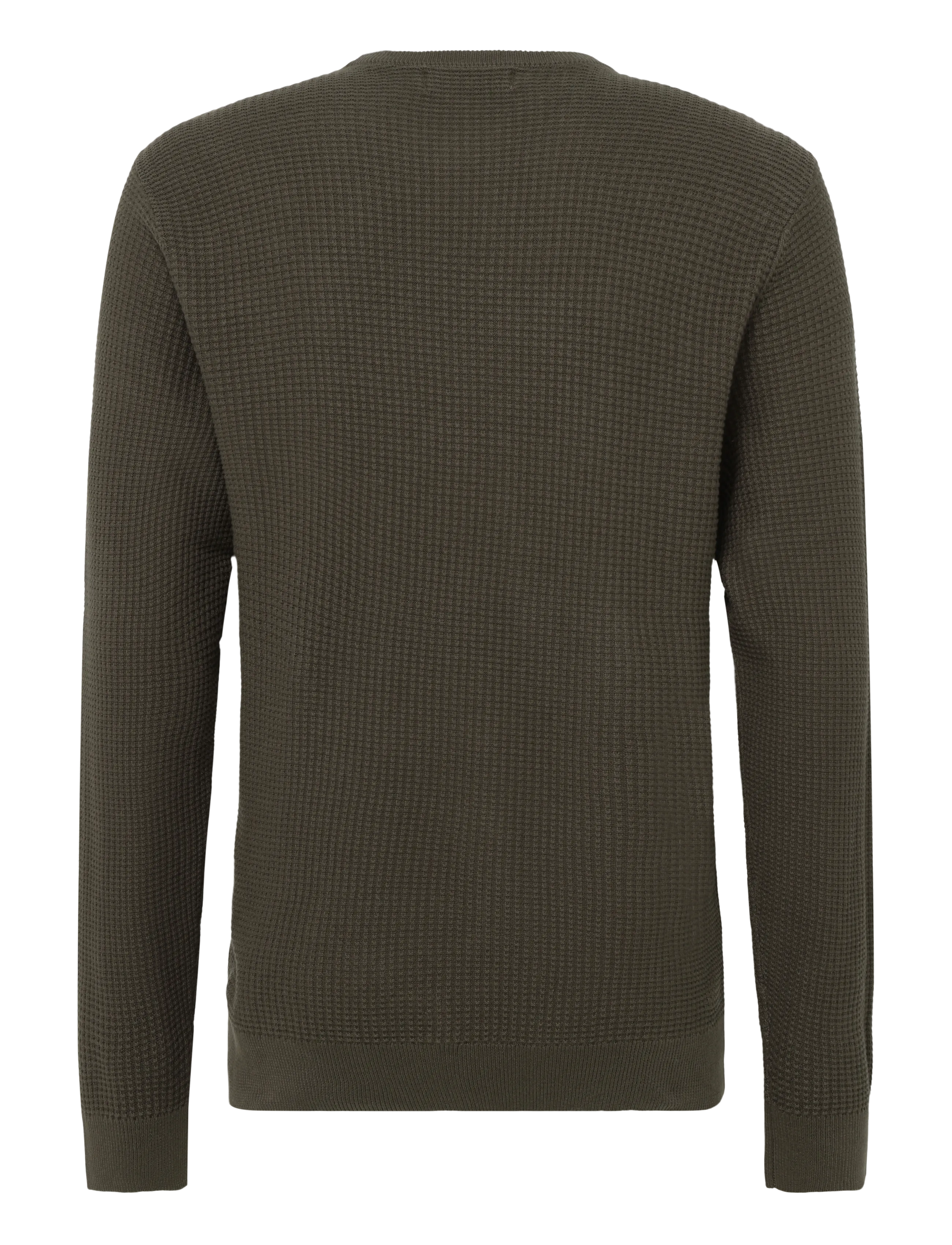Casual Friday - CFBENSON 0225 structured crew neck - black olive - 1