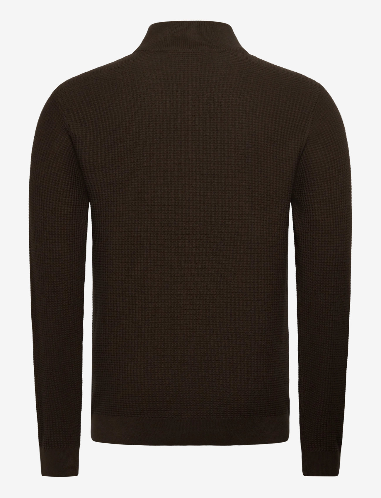 Casual Friday - CFVISTI 0225 structured halfzip kni - pullover mit halbem reißverschluss - black olive - 1