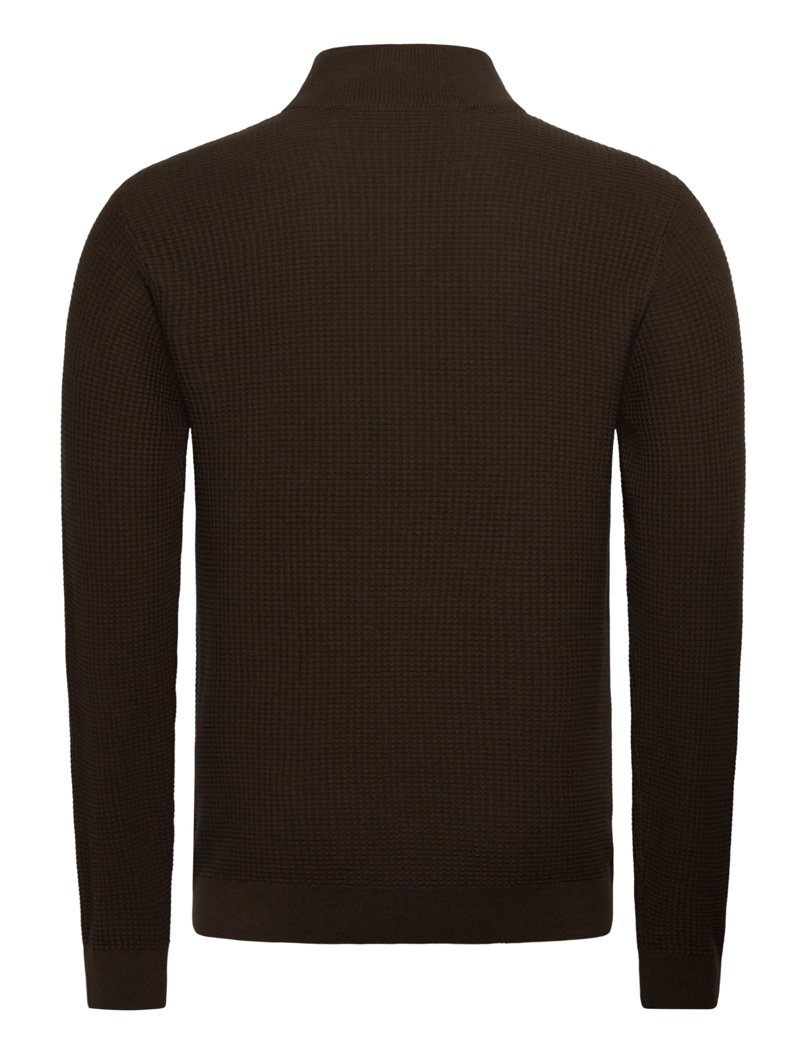 Casual Friday - CFVISTI 0225 structured halfzip kni - half zip-tröjor - black olive - 1