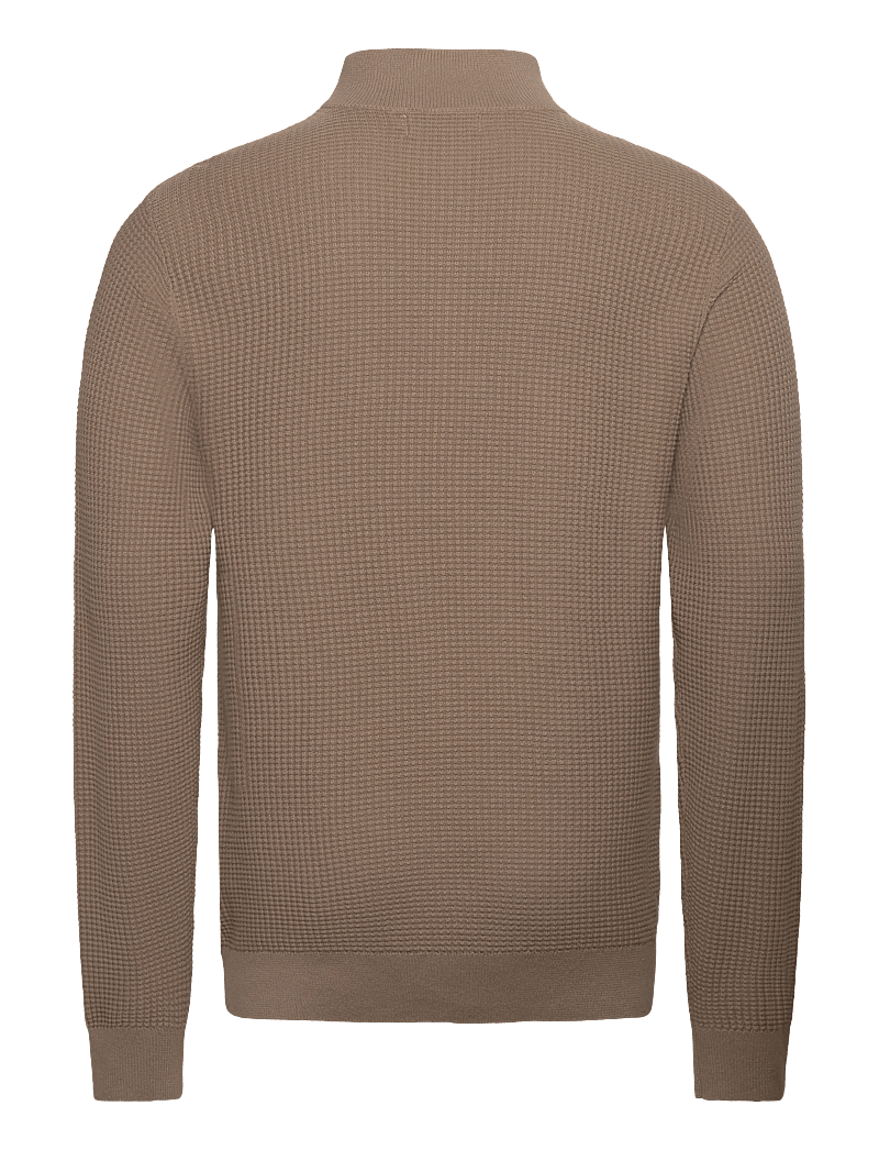 Casual Friday - CFVISTI 0225 structured halfzip kni - pullover mit halbem reißverschluss - roasted cashew - 1