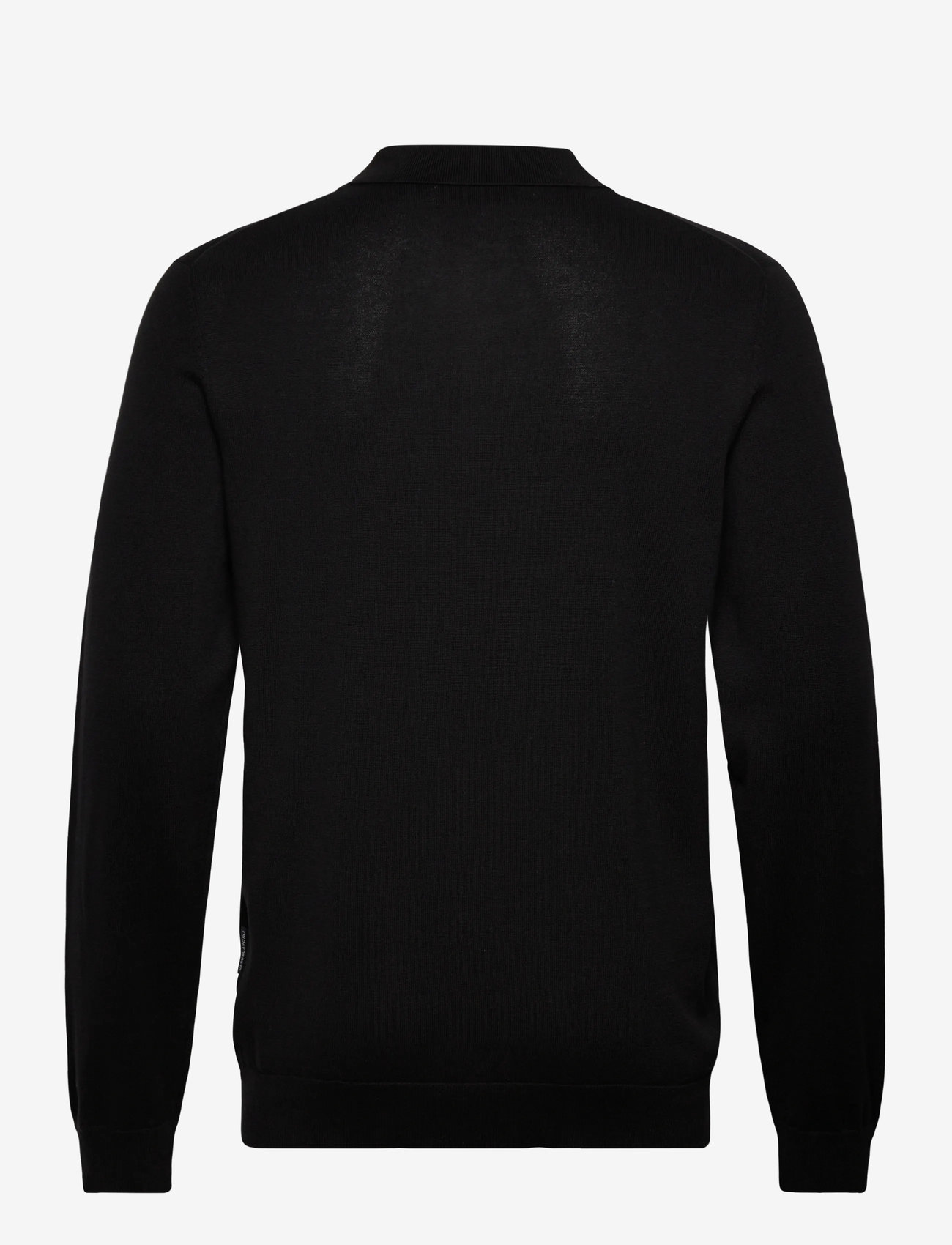 Casual Friday - CFOSVALD fine knitted polo knit - polostrik - black beauty - 1