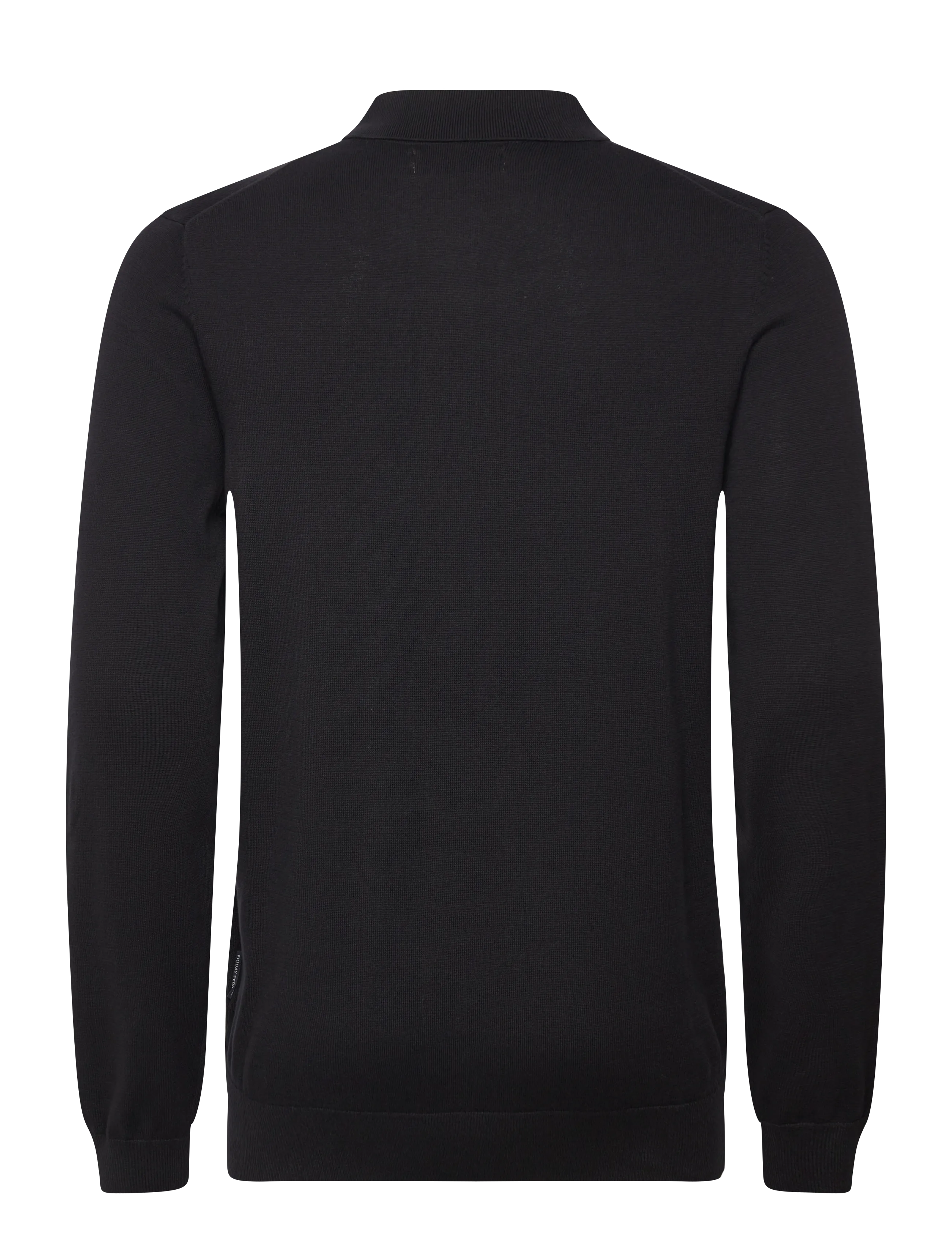Casual Friday - CFOSVALD fine knitted polo knit - langärmelige gestrickte polohemden - dark navy - 1