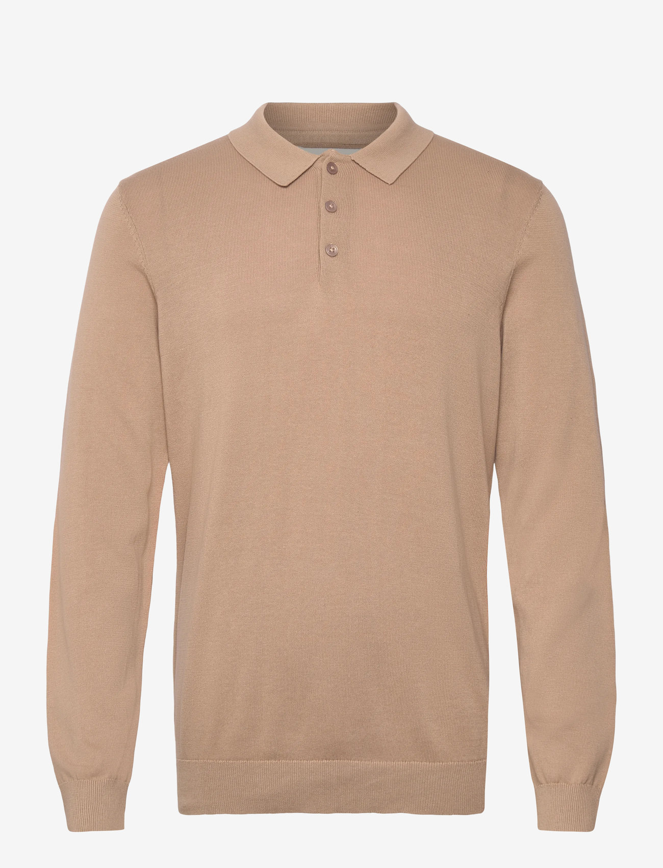 Casual Friday - CFOSVALD fine knitted polo knit - polostrik - silver mink - 0
