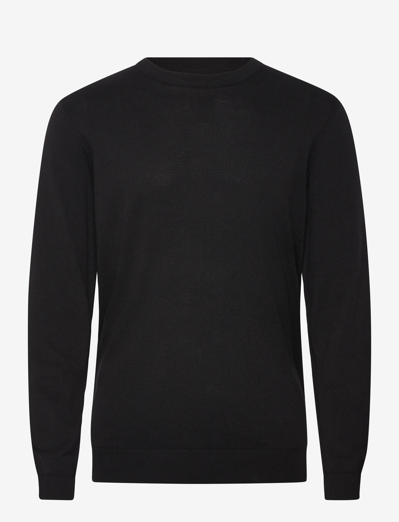 Casual Friday - CFOSVALD fine knitted crew neck kni - rundhalsad - black beauty - 0