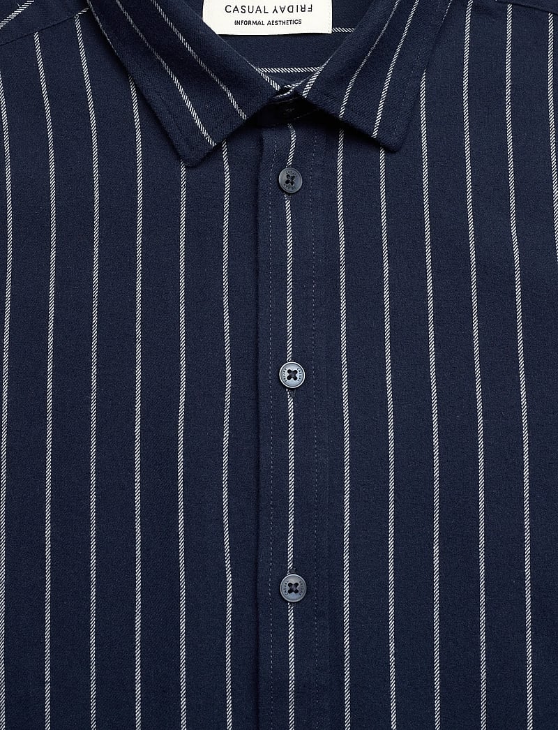 Casual Friday - CFMACE LS BU striped shirt - brushe - gestreifte hemden - navy blazer - 2