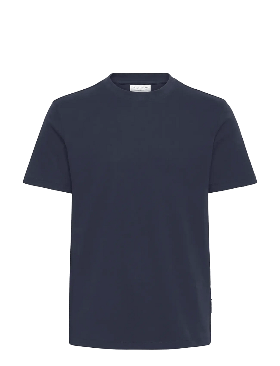 Casual Friday - CFNILO MID WEIGHT TEE - kurzärmelige t-shirts - dark navy - 1