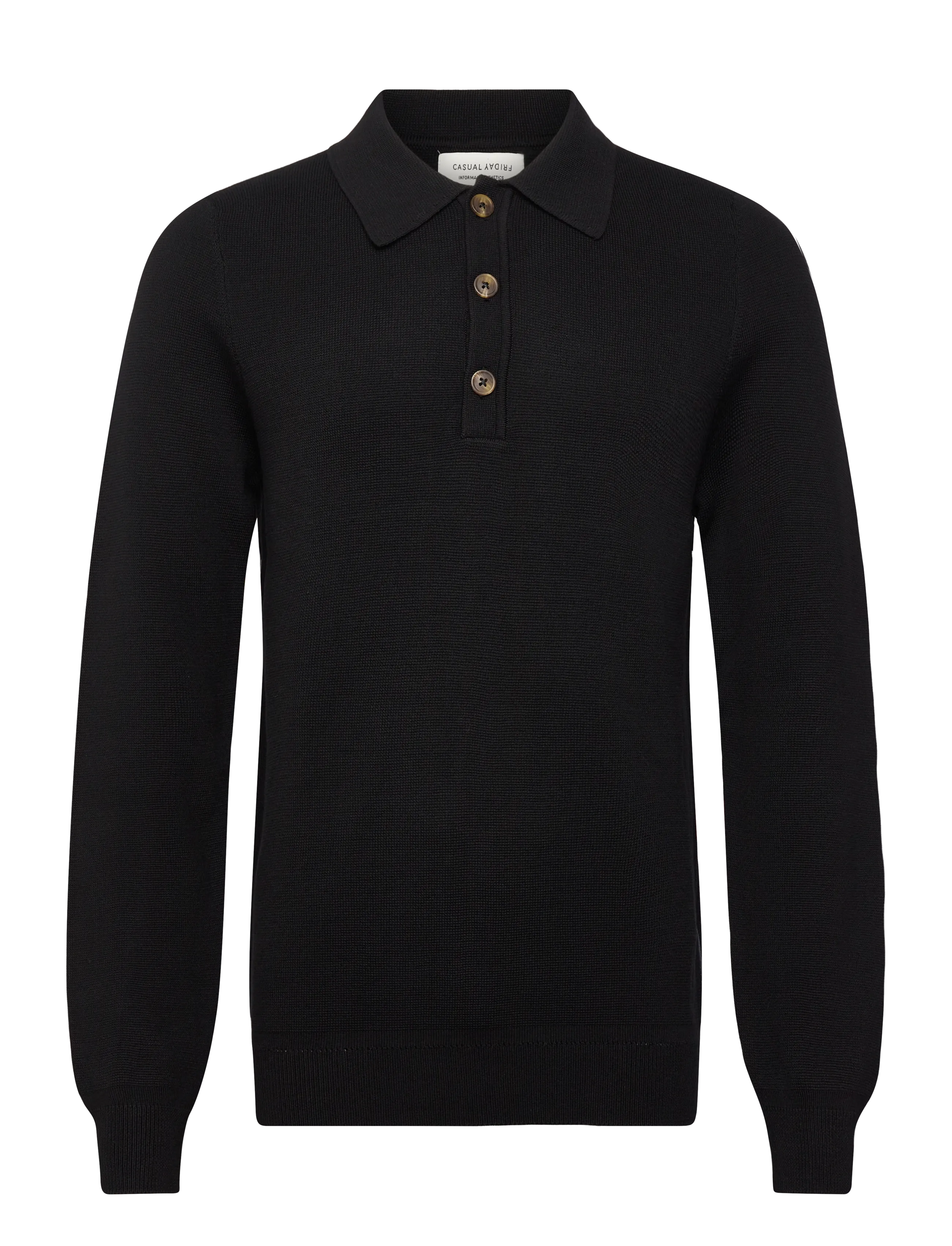 CASUAL FRIDAY Cfabel 0231 Milano Polo Knit Schwarz - M - Herren
