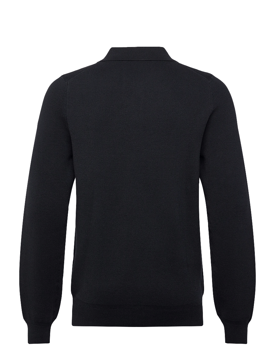 Casual Friday - CFABEL 0231 MILANO POLO KNIT - langärmelige gestrickte polohemden - dark navy - 1