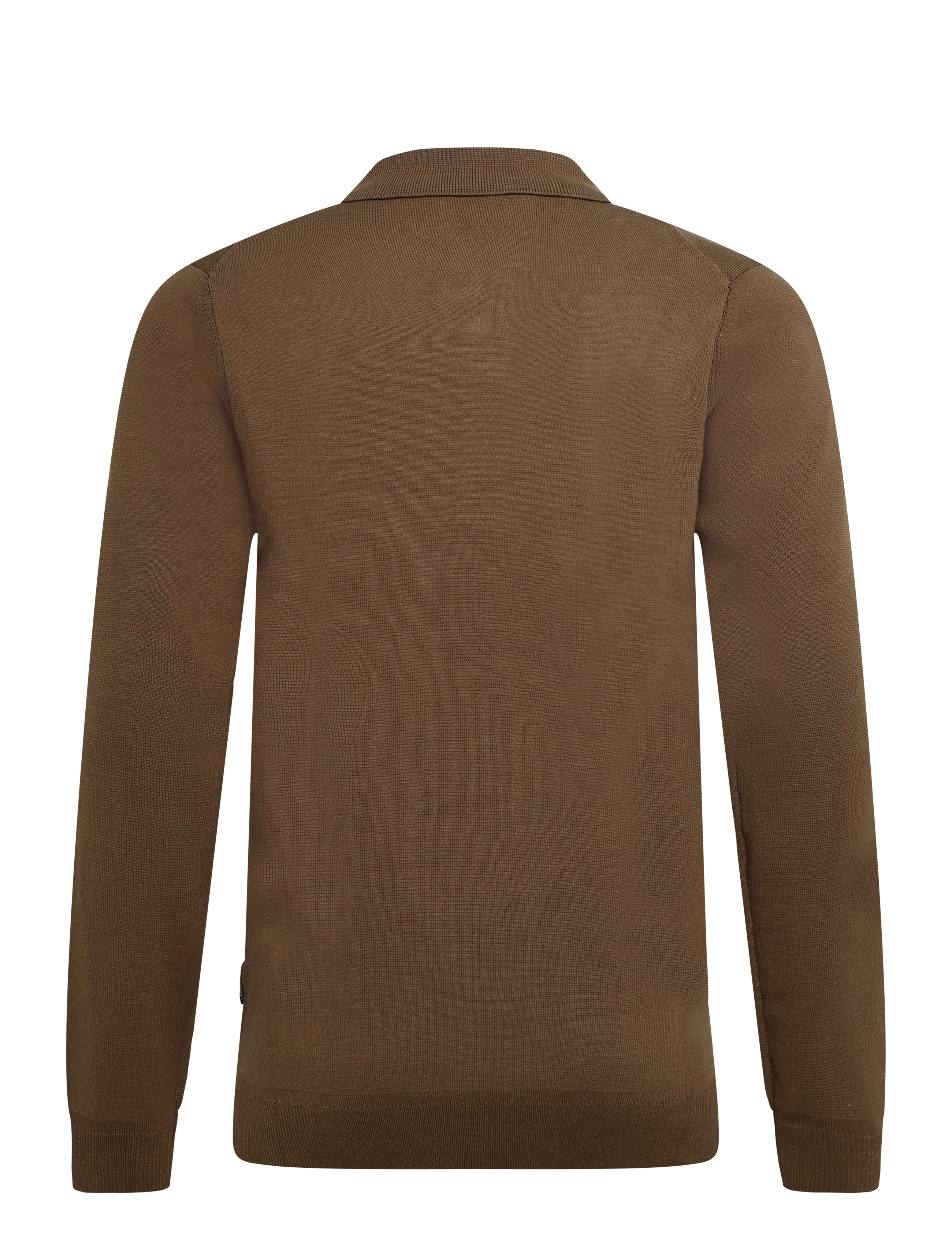 Casual Friday - CFABEL 0231 MILANO POLO KNIT - long-sleeved knitted polos - sepia - 1