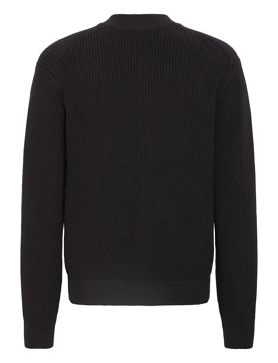 Casual Friday - CFRODHE BASEBALL KNIT CARDIGAN - gilets - black beauty - 2