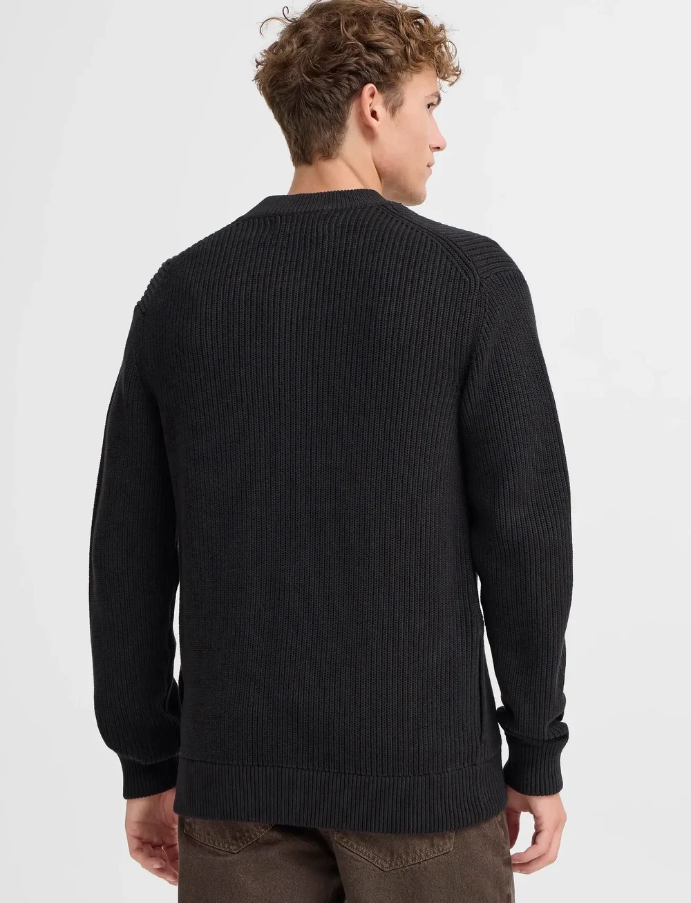 Casual Friday - CFRODHE BASEBALL KNIT CARDIGAN - cardigans - black beauty - 4