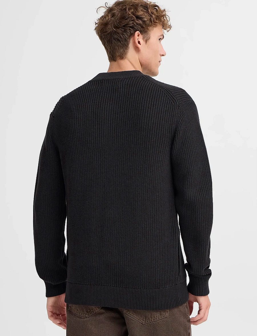 Casual Friday - CFRODHE BASEBALL KNIT CARDIGAN - gilets - black beauty - 4