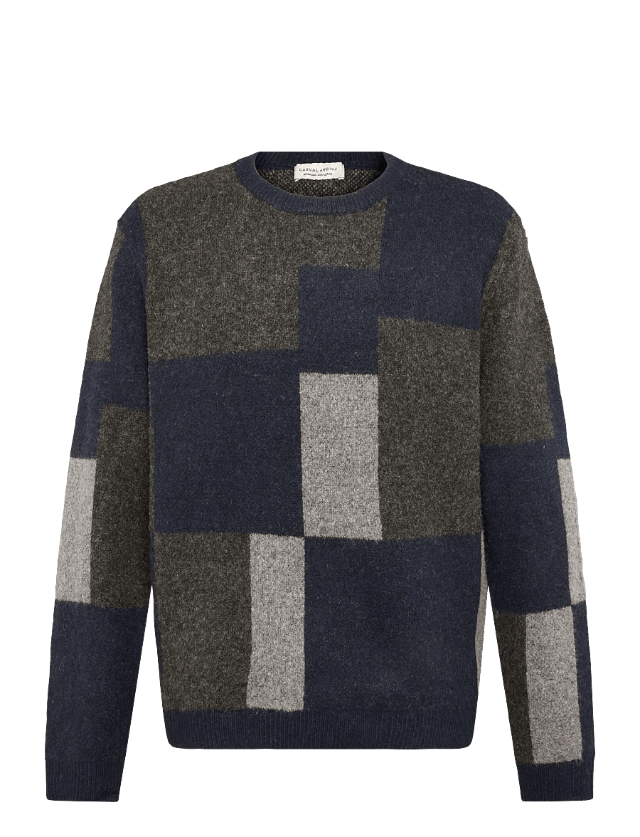 Casual Friday - CFWIREN GEOMETRIC KNIT - Ümara kaelusega - dark navy - 0