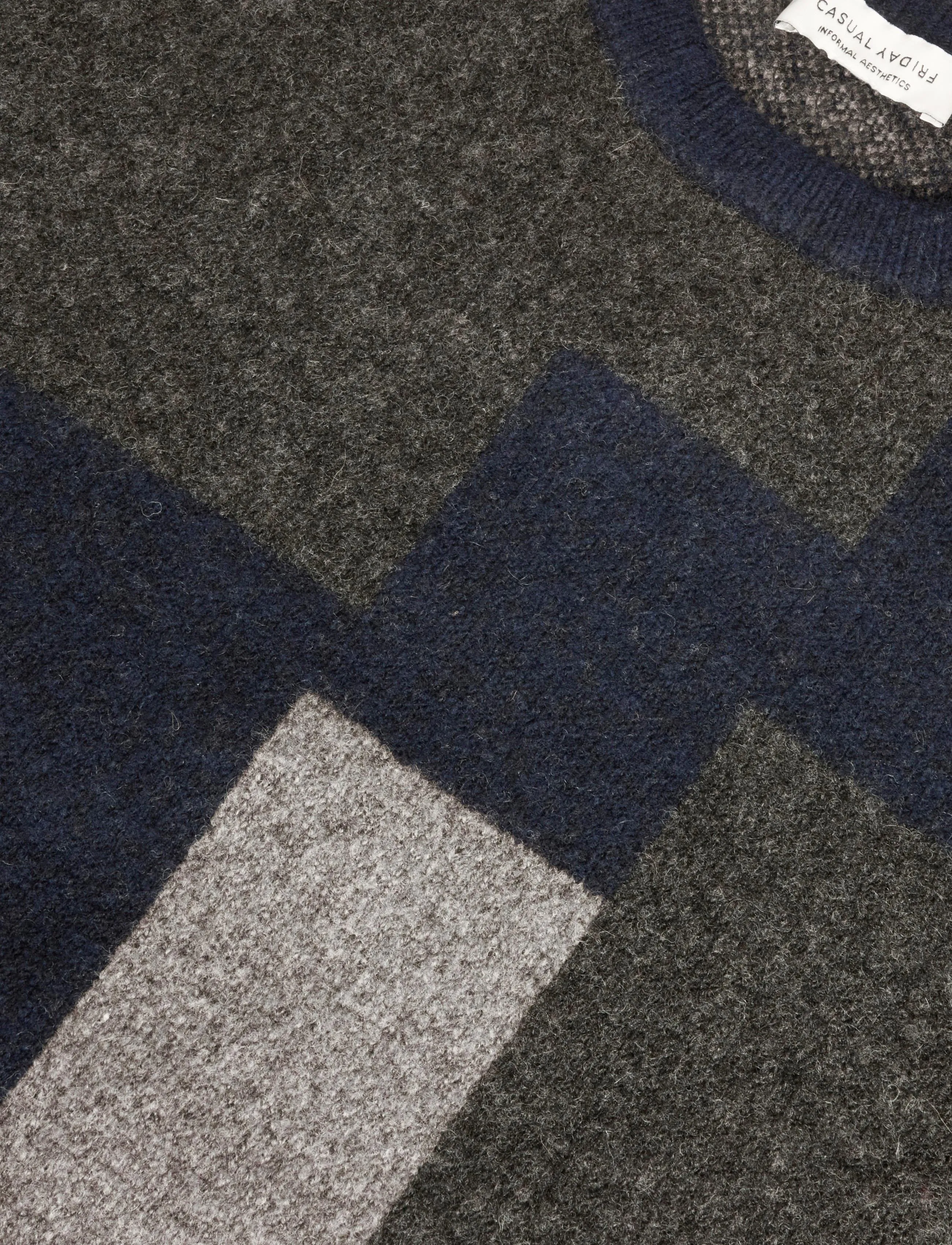 Casual Friday - CFWIREN GEOMETRIC KNIT - Ümara kaelusega - dark navy - 2