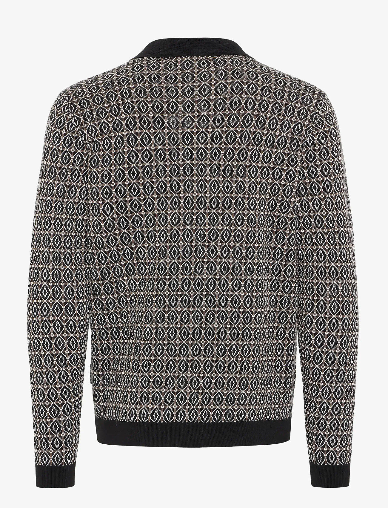 Casual Friday - CFWIK JAQUARD KNIT - langärmelig - black beauty - 1