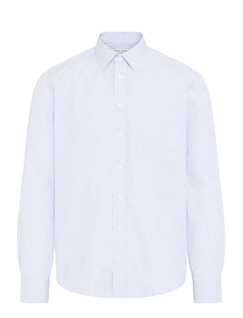 Casual Friday - CFBJØRN STRIPED SHIRT - randiga skjortor - snow white - 1