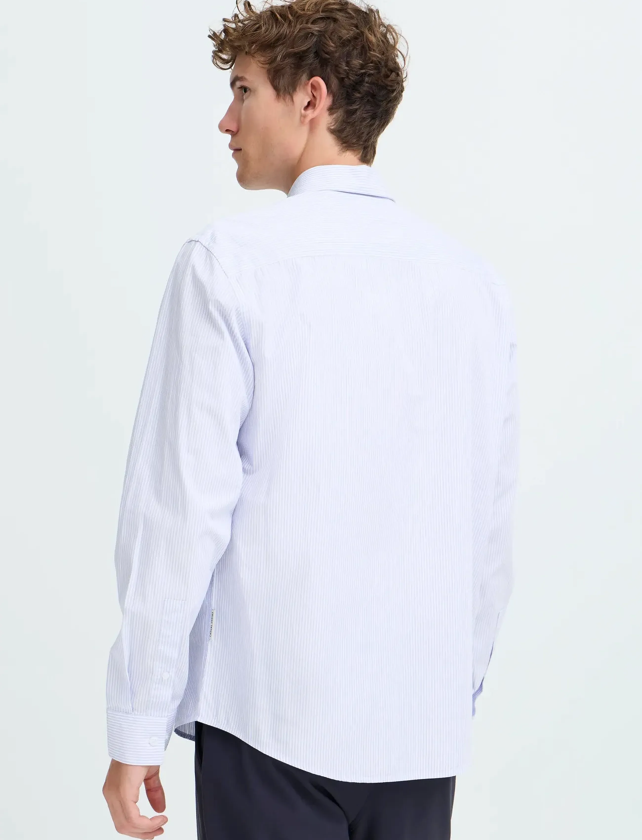 Casual Friday - CFBJØRN STRIPED SHIRT - snow white - 4