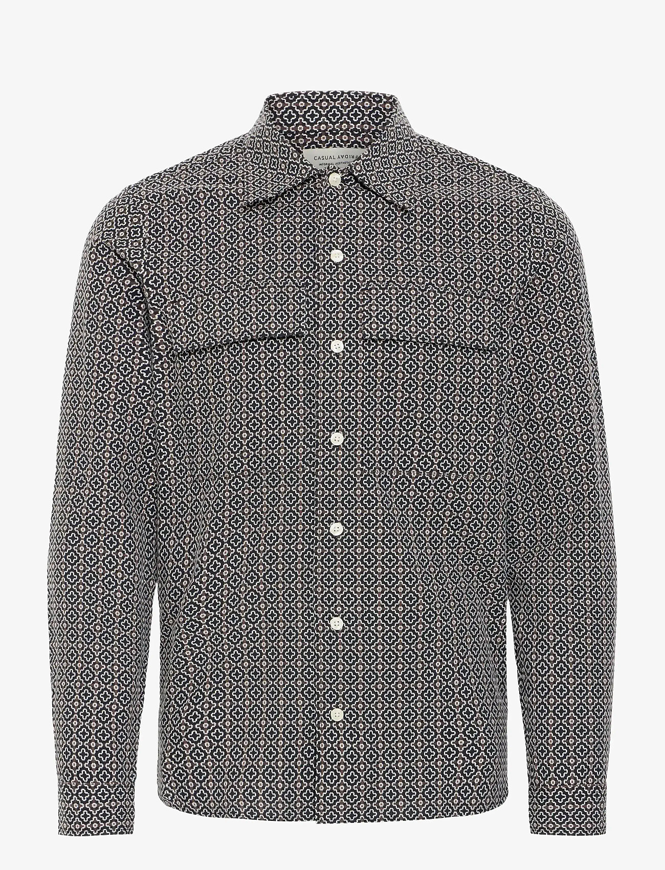 Casual Friday - CFBORGH JAQUARD SHIRT - black beauty - 1