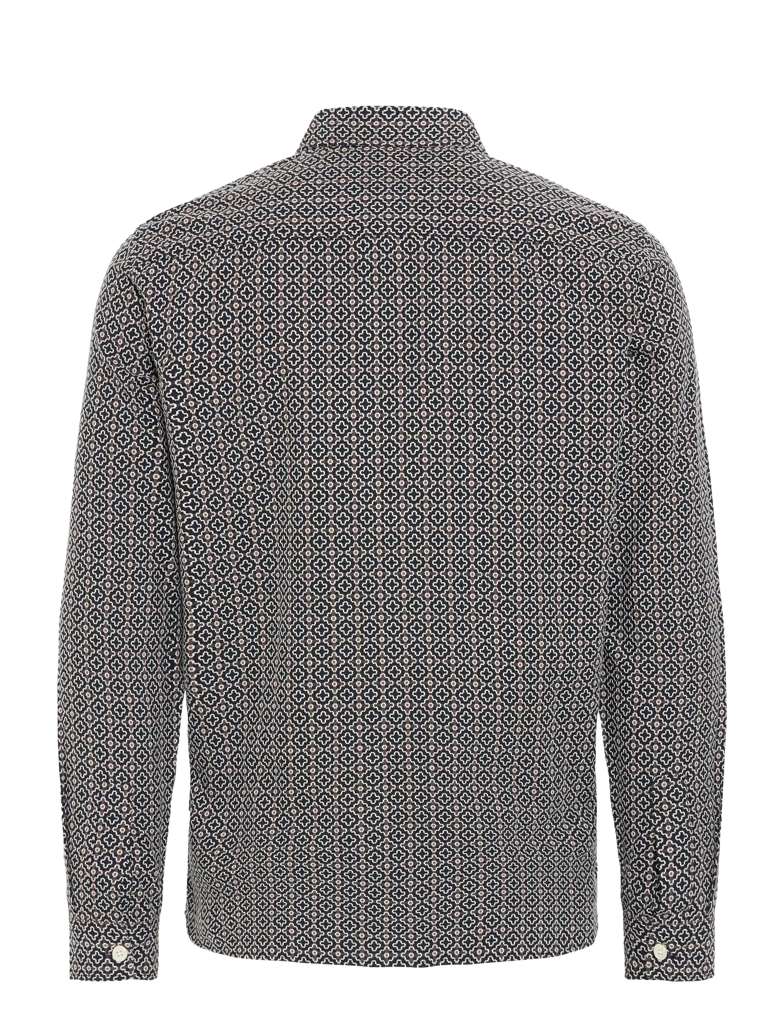 Casual Friday - CFBORGH JAQUARD SHIRT - mustriga särgid - black beauty - 2