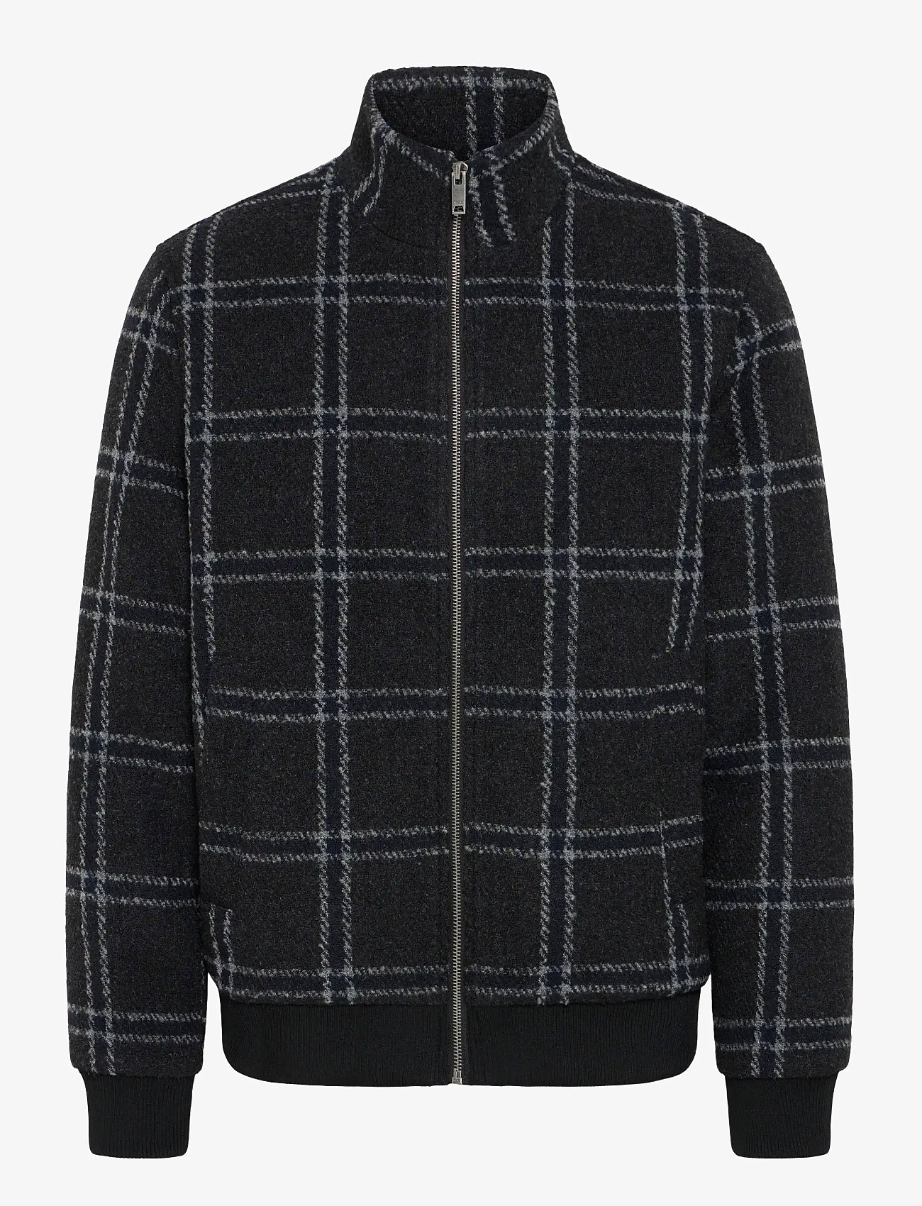 Casual Friday - CFWILKE CHECKED JACKET - leichte jacken - charcoal gray melange - 0