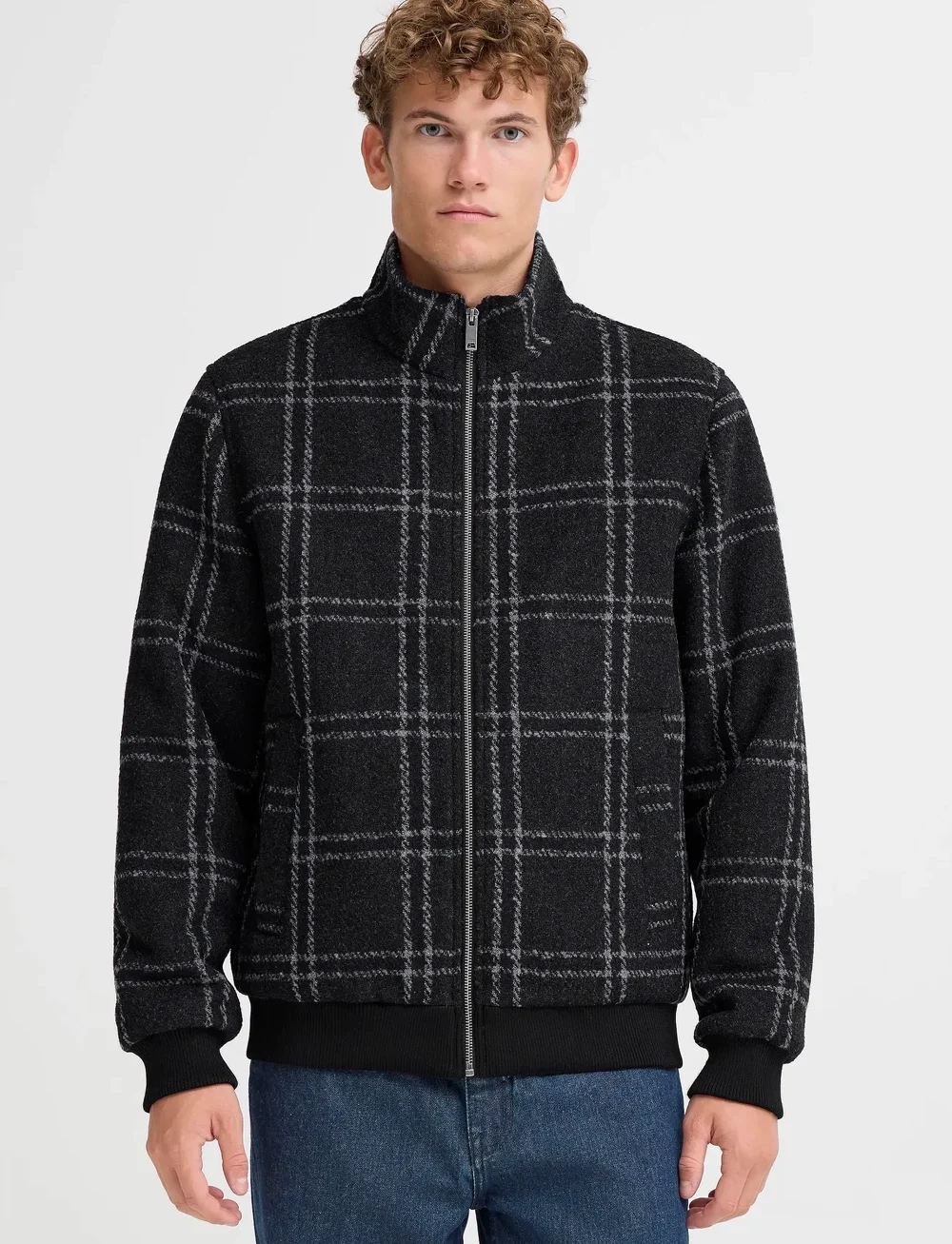 Casual Friday - CFWILKE CHECKED JACKET - höstjackor - charcoal gray melange - 3