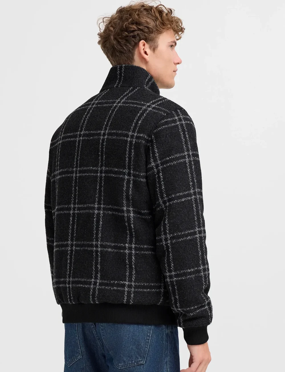 Casual Friday - CFWILKE CHECKED JACKET - höstjackor - charcoal gray melange - 4