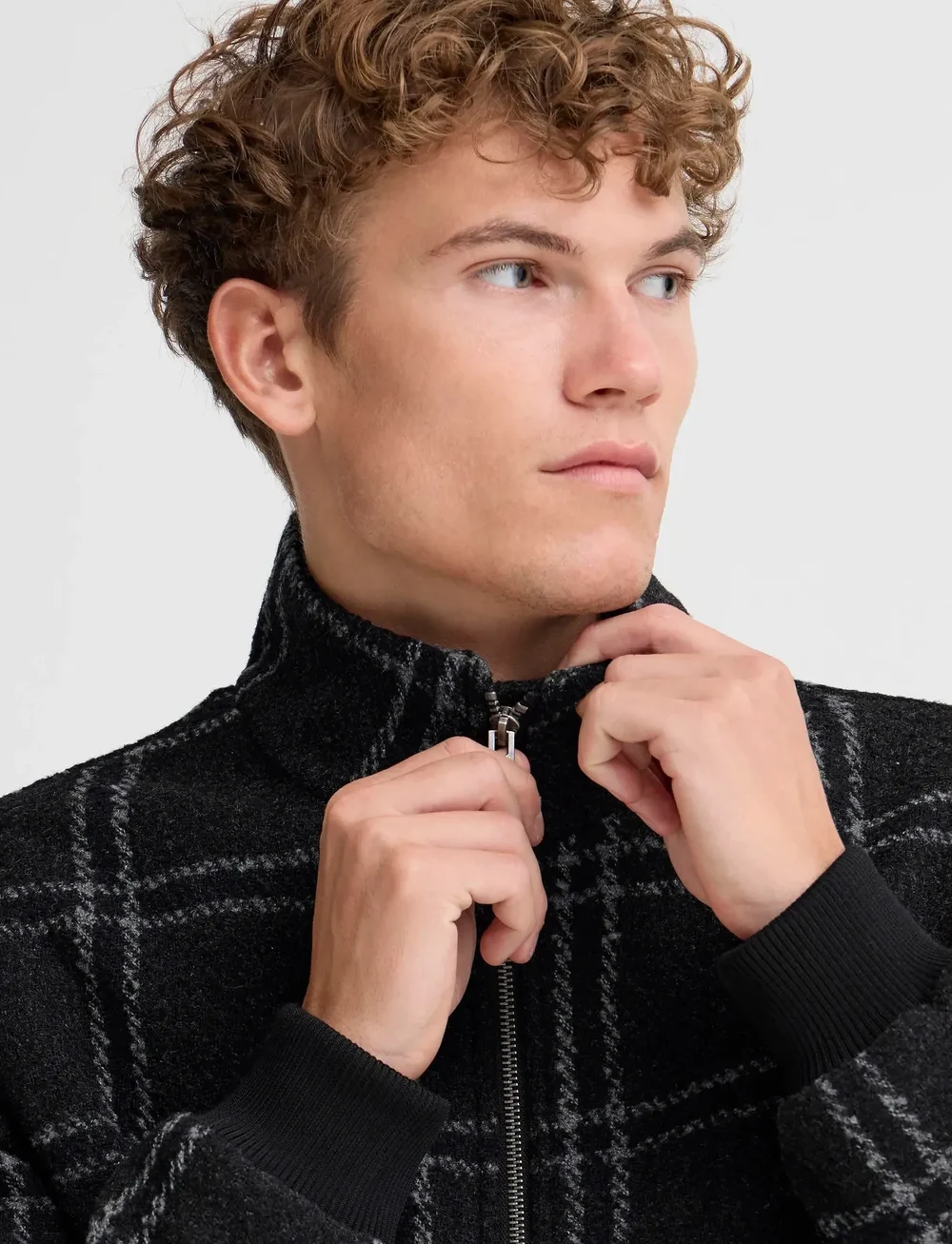 Casual Friday - CFWILKE CHECKED JACKET - höstjackor - charcoal gray melange - 5